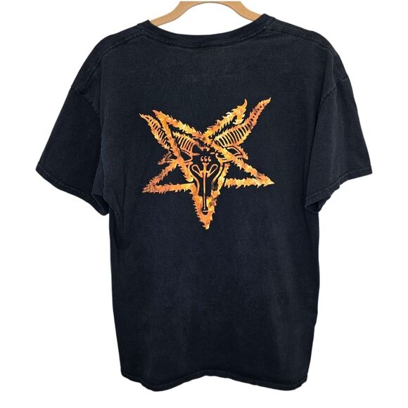 Thrasher Mens L Skate Graphic Pentagram Inferno Black Short Sleeve Cotton Tshirt - Picture 6 of 16